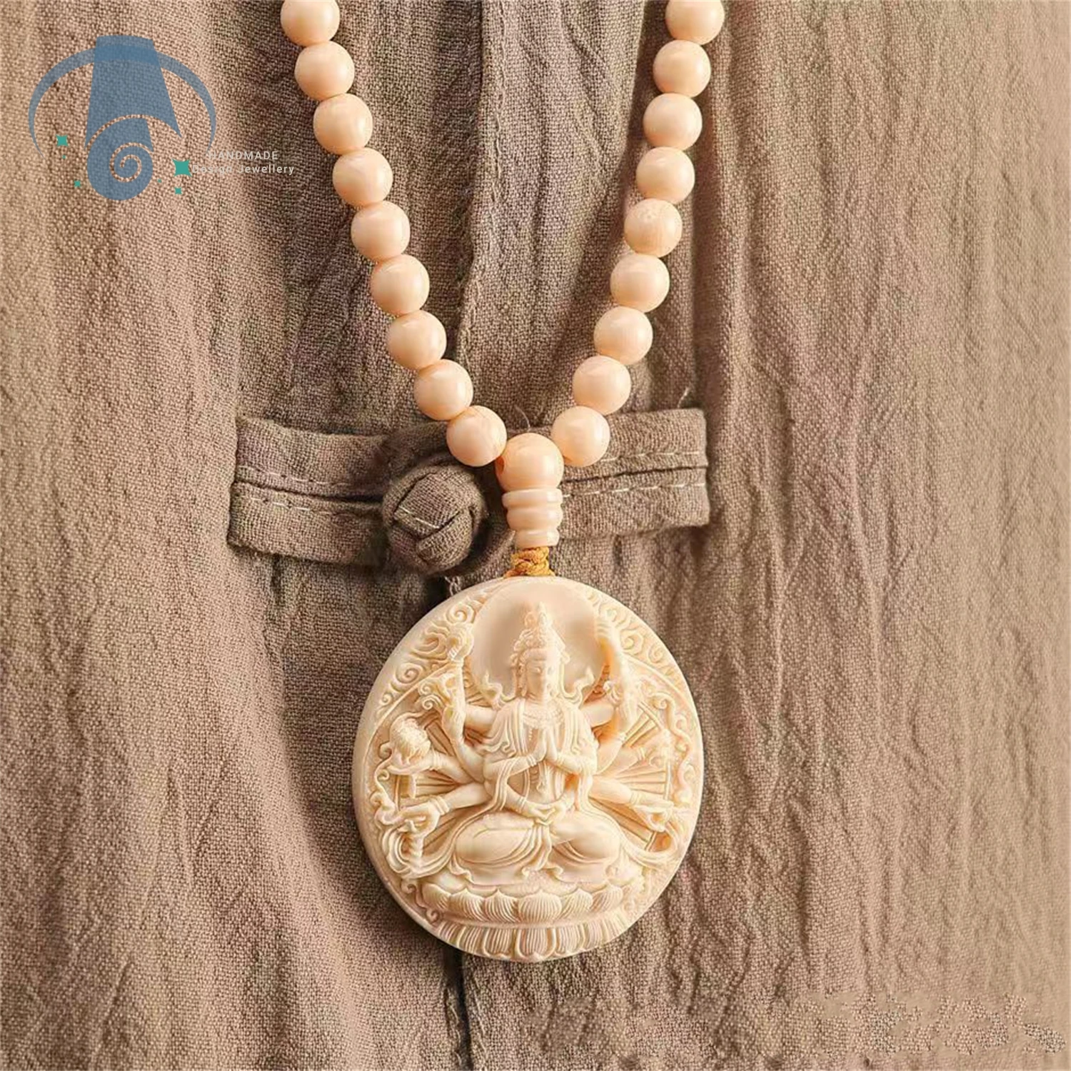 Natural Ivory Nut Avalokiteshvara Statue Pendant Meticulously Handcrafted Spiritual Protection Jewelry for Men Women
Natural Ivory Nut Avalokiteshvara Statue Pendant Meticulously Handcrafted Spiritual Protection Jewelry for Men Women