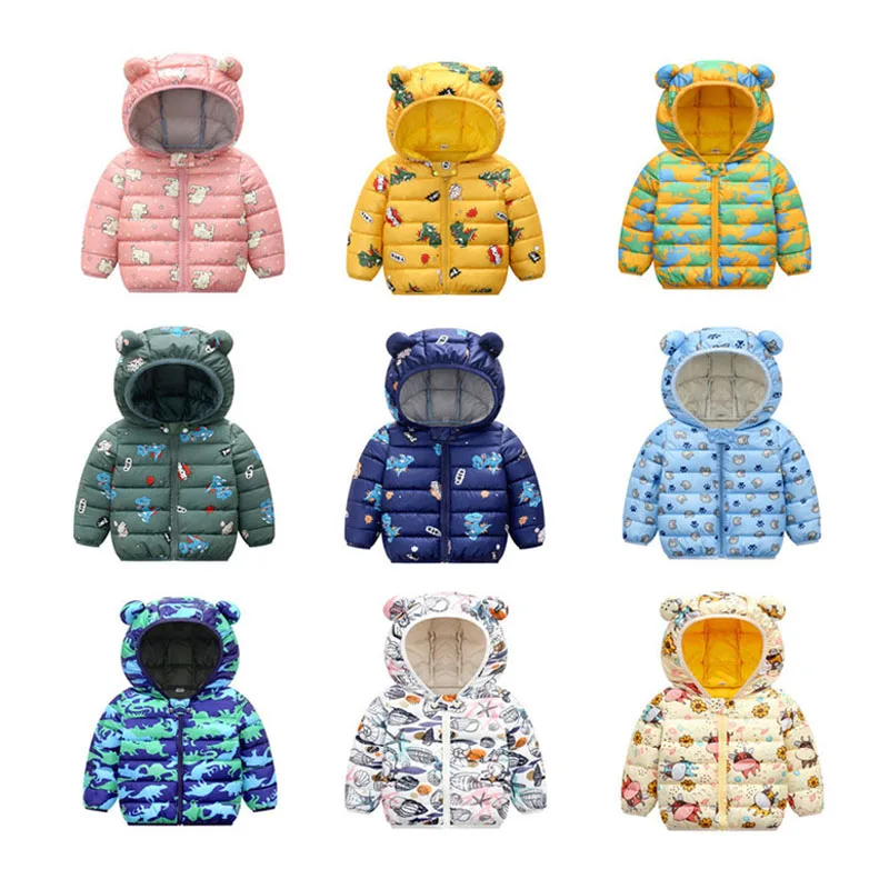 Winter Jacket Boys Girls Thickened Warm Hooded Cartoon Printing Outerwear Down overcoat 0-5 Year Old Fashion Children's Clothing
Winter Jacket Boys Girls Thickened Warm Hooded Cartoon Printing Outerwear Down overcoat 0-5 Year Old Fashion Children's Clothing