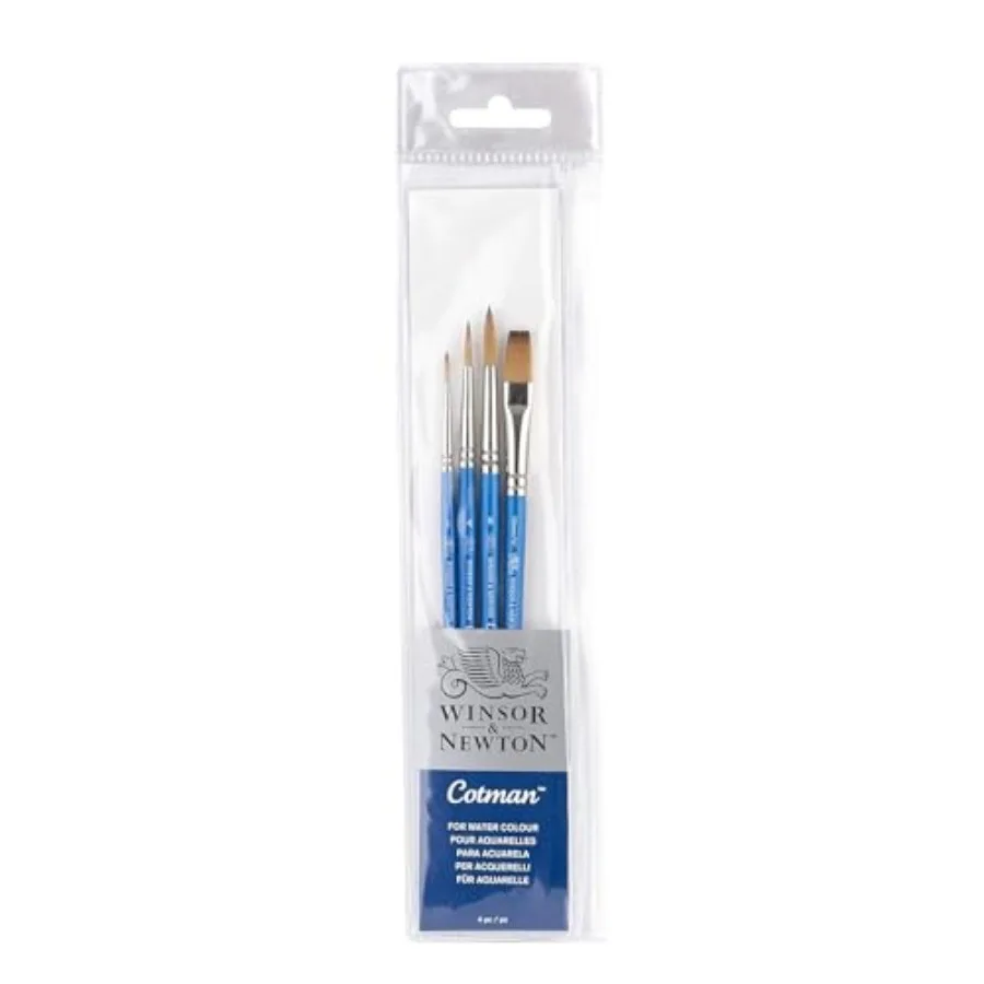 Cotman Short Handle Brushes, Set of 4, Round 1, 4, and 6, One Stroke 3/8"
Cotman Short Handle Brushes, Set of 4, Round 1, 4, and 6, One Stroke 3/8"