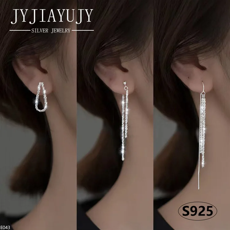 JYJIAYUJY серьги-гвоздики из стерлингового серебра 100% пробы S925 серьги-капельки Звездная цепочка три стиля модные гипоаллергенные ювелирные изделия E043
JYJIAYUJY серьги-гвоздики из стерлингового серебра 100% пробы S925 серьги-капельки Звездная цепочка три стиля модные гипоаллергенные ювелирные изделия E043