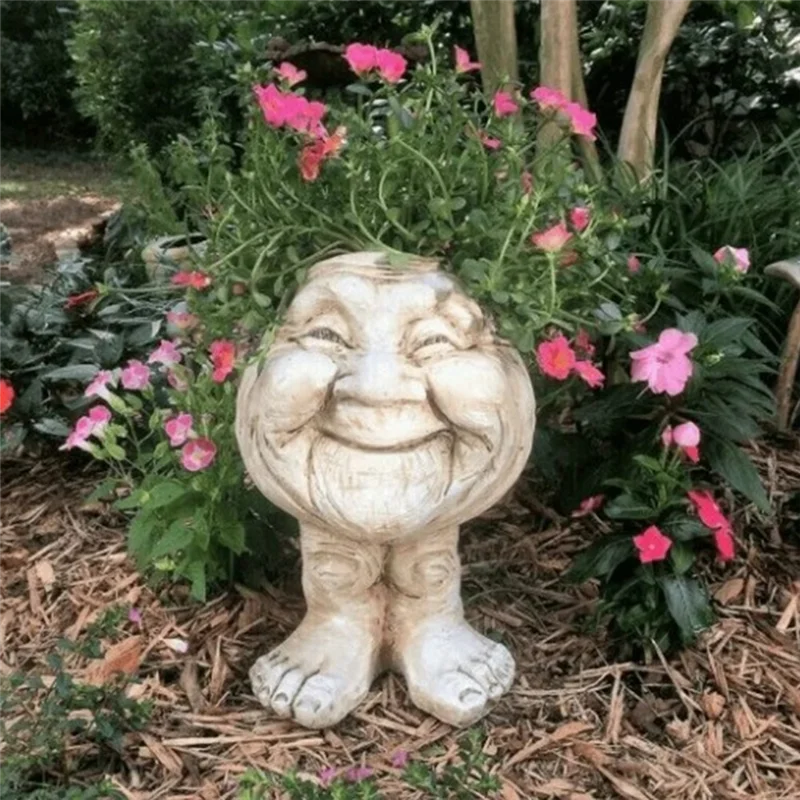 TKOH-Funny Face Resin Sculpture In Flower Pot With Funny Expression Garden Supplies
TKOH-Funny Face Resin Sculpture In Flower Pot With Funny Expression Garden Supplies