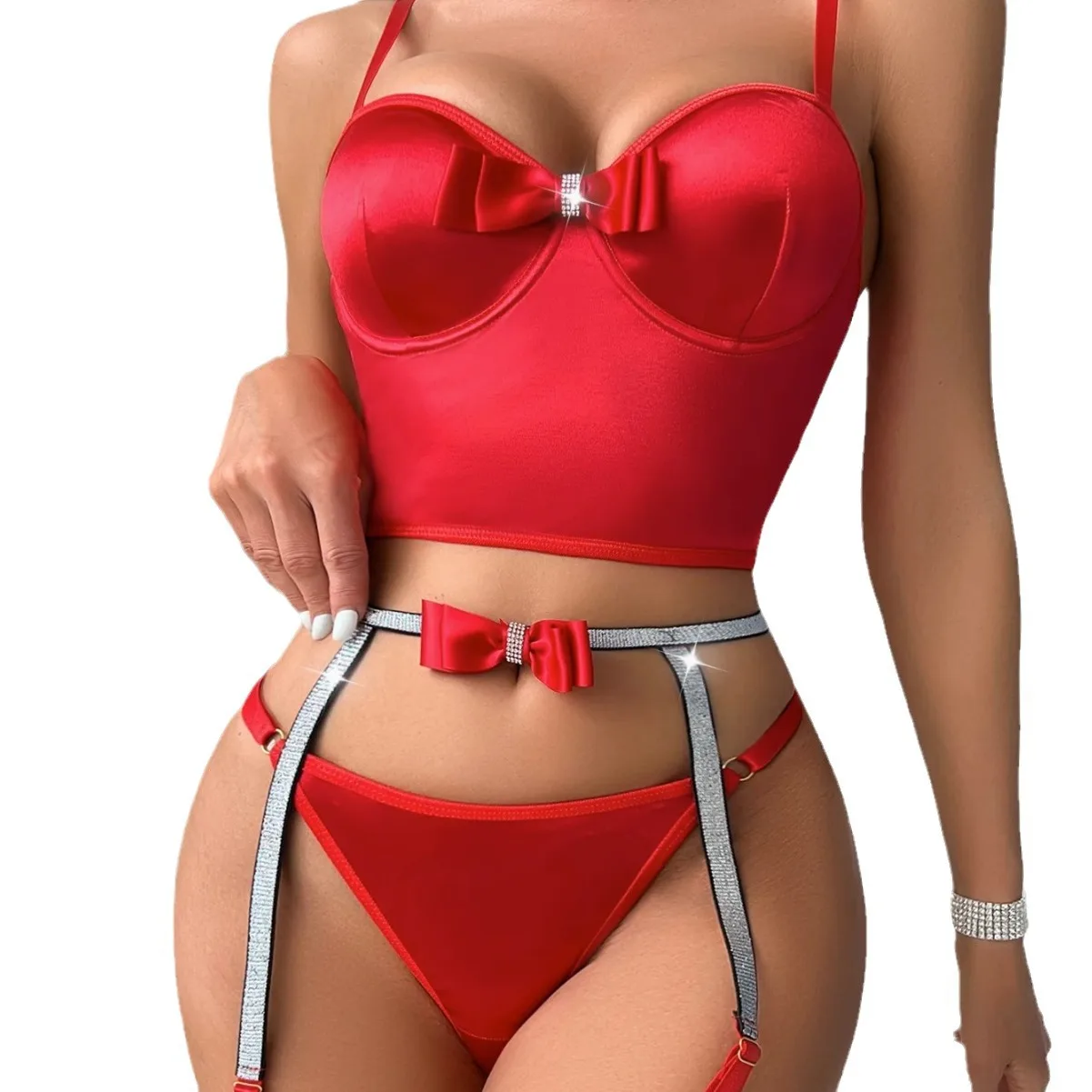 3 Pieces Set Western Sexy Milk Silk Garter Belt Lingerie for Women Hot Caliente Underwear Seductive Erotic Female Clothing
3 Pieces Set Western Sexy Milk Silk Garter Belt Lingerie for Women Hot Caliente Underwear Seductive Erotic Female Clothing