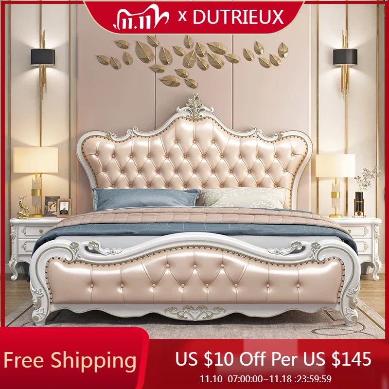 Double Girls Bed Queen Loft Luxury King Size Wooden Multifunctional Princess Bed Sleeping Leather Cama Lounge Suite Furniture
Double Girls Bed Queen Loft Luxury King Size Wooden Multifunctional Princess Bed Sleeping Leather Cama Lounge Suite Furniture