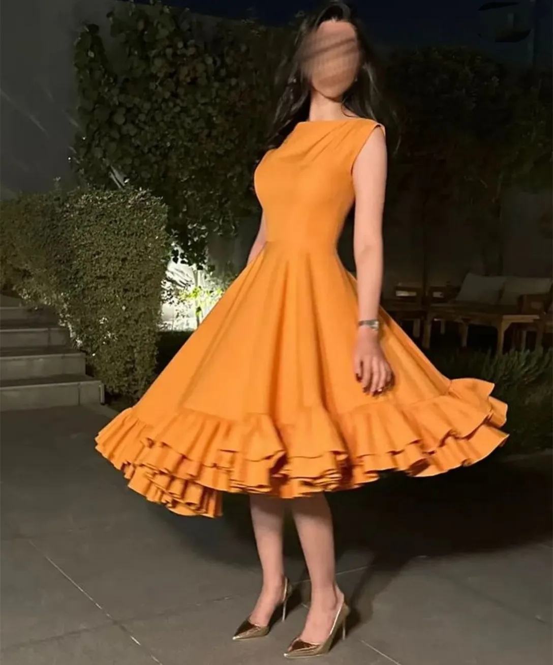 Customized Short Orange Evening Dresses Chiffon A-Line Ruffles Pleated حزب اللباس Tea Length Prom Dresses for Women
Customized Short Orange Evening Dresses Chiffon A-Line Ruffles Pleated حزب اللباس Tea Length Prom Dresses for Women