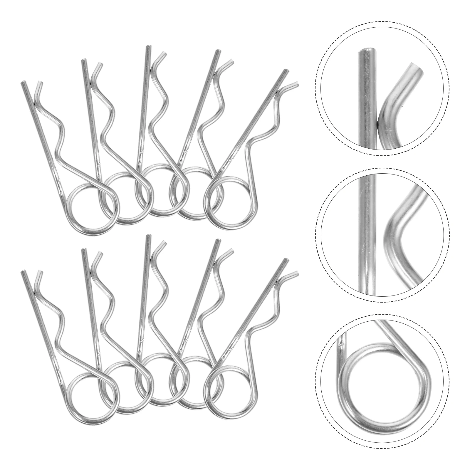 10pcs R-Shaped Spring Steel Cotter Pin Durable Metal Lock Auto Machinery Garage Workshop Tools Small Pins Hardware Fasteners
10pcs R-Shaped Spring Steel Cotter Pin Durable Metal Lock Auto Machinery Garage Workshop Tools Small Pins Hardware Fasteners