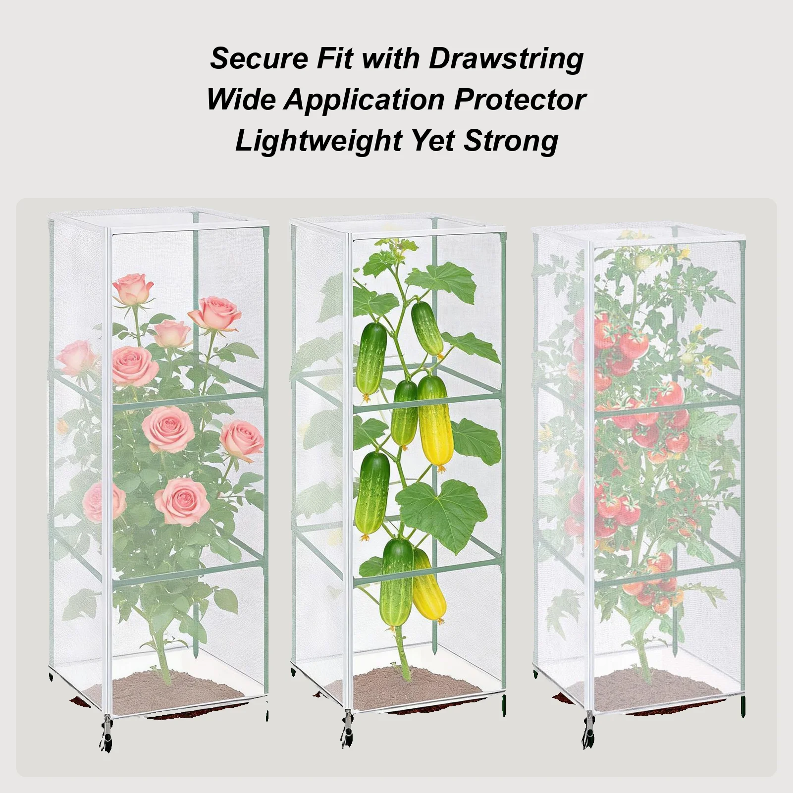 Plant Covers Square Anti-gnat Net 150x45cm Garden Plant Protector With Zipper And Drawstring For Bird Cat Poultry Fruit
Plant Covers Square Anti-gnat Net 150x45cm Garden Plant Protector With Zipper And Drawstring For Bird Cat Poultry Fruit