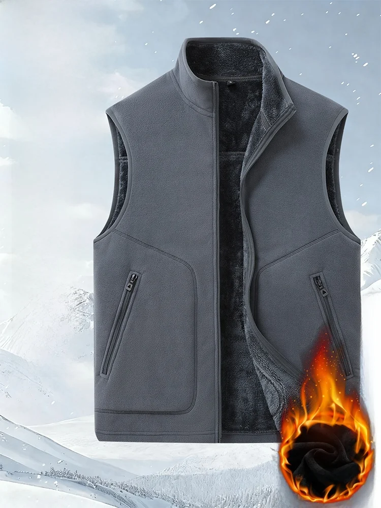 Paul 2026 Men's Fleece Lined Double-sided Fleece Vest Warm Thick Shoulder Pad Jacket Standard Fit Fashion Urban Style Polyest...
Paul 2026 Men's Fleece Lined Double-sided Fleece Vest Warm Thick Shoulder Pad Jacket Standard Fit Fashion Urban Style Polyest...