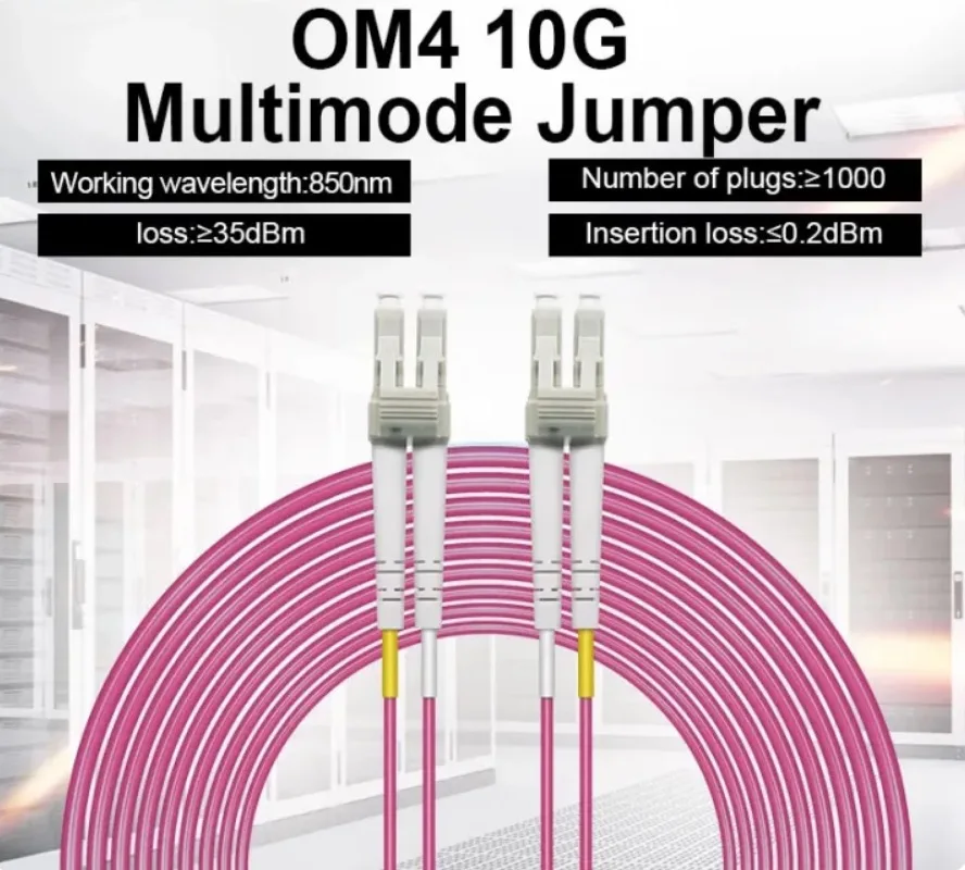 OM4 LC TO LC 40Gbps 100G Fiber Optic Patch Cord Multimode Duplex Fibra optic patch LSZH 2.0mm
OM4 LC TO LC 40Gbps 100G Fiber Optic Patch Cord Multimode Duplex Fibra optic patch LSZH 2.0mm