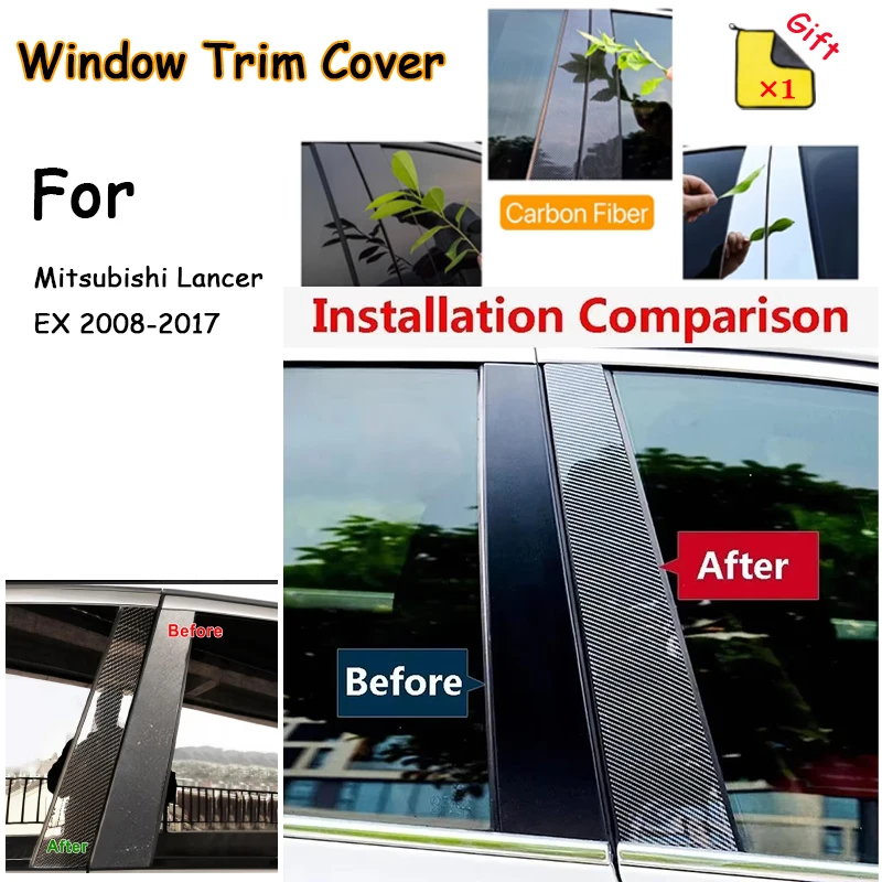 6Pcs Carbon Fiber Black Car Pillar Posts Trim Fit For Mitsubishi Lancer EX 2008-2017 Auto Exterior Door Window Posts Stickers
6Pcs Carbon Fiber Black Car Pillar Posts Trim Fit For Mitsubishi Lancer EX 2008-2017 Auto Exterior Door Window Posts Stickers