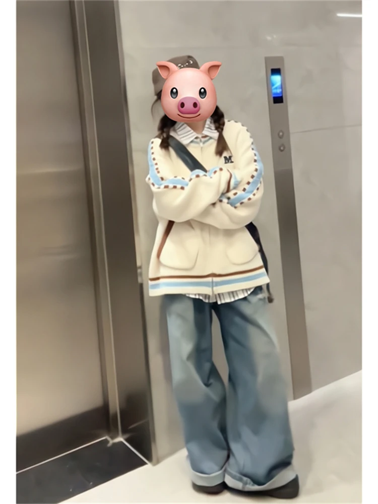 Japanese Sle Color Blo Baseball Collar Knit Sweater Coat Women's Winter Small Size New College Sle Matching Outerwear
Japanese Sle Color Blo Baseball Collar Knit Sweater Coat Women's Winter Small Size New College Sle Matching Outerwear