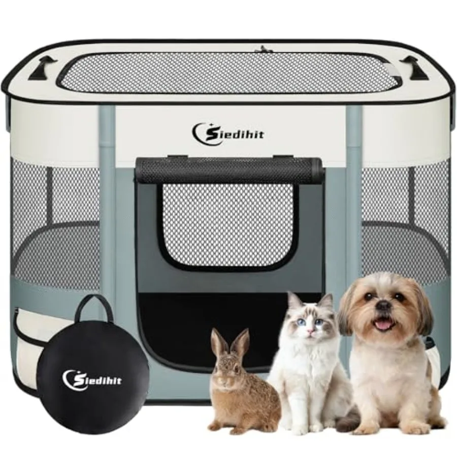 Cat Pet Puppy Pen, Portable Playpens for Dogs Indoor Outdoor Travel Camping Use, Foldable Dog Kennel Tent Crate for Rabbit Anim
Cat Pet Puppy Pen, Portable Playpens for Dogs Indoor Outdoor Travel Camping Use, Foldable Dog Kennel Tent Crate for Rabbit Anim