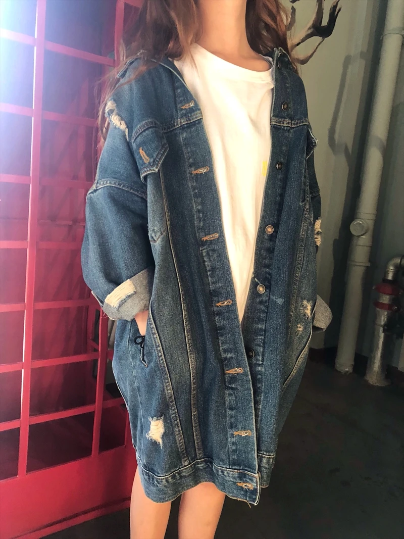 SuperAen Spring 2024 New Retro Niche Loose Autumn Washed Denim Jacket Loose Long Denim Coat
SuperAen Spring 2024 New Retro Niche Loose Autumn Washed Denim Jacket Loose Long Denim Coat