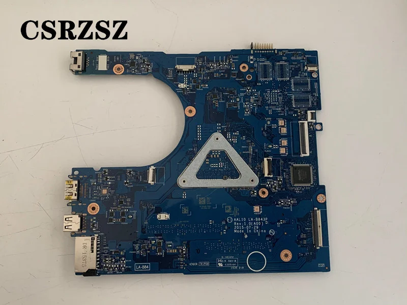 CSRZSZ Dell inspiron 5458 5558 Материнская плата ноутбука CN-00HJC9 00HJC9 HJC9 LA-B843P с процессором i5-4210u Протестированная работа
CSRZSZ Dell inspiron 5458 5558 Материнская плата ноутбука CN-00HJC9 00HJC9 HJC9 LA-B843P с процессором i5-4210u Протестированная работа