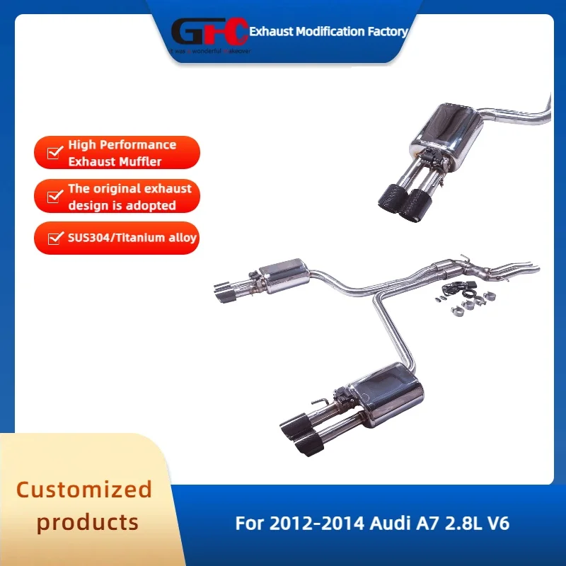 Высокопроизводительная система выпускного глушителя электронного клапана Catback из нержавеющей стали GFC 304 для Audi A7 2.8L V6 2012-2014 гг.
Высокопроизводительная система выпускного глушителя электронного клапана Catback из нержавеющей стали GFC 304 для Audi A7 2.8L V6 2012-2014 гг.