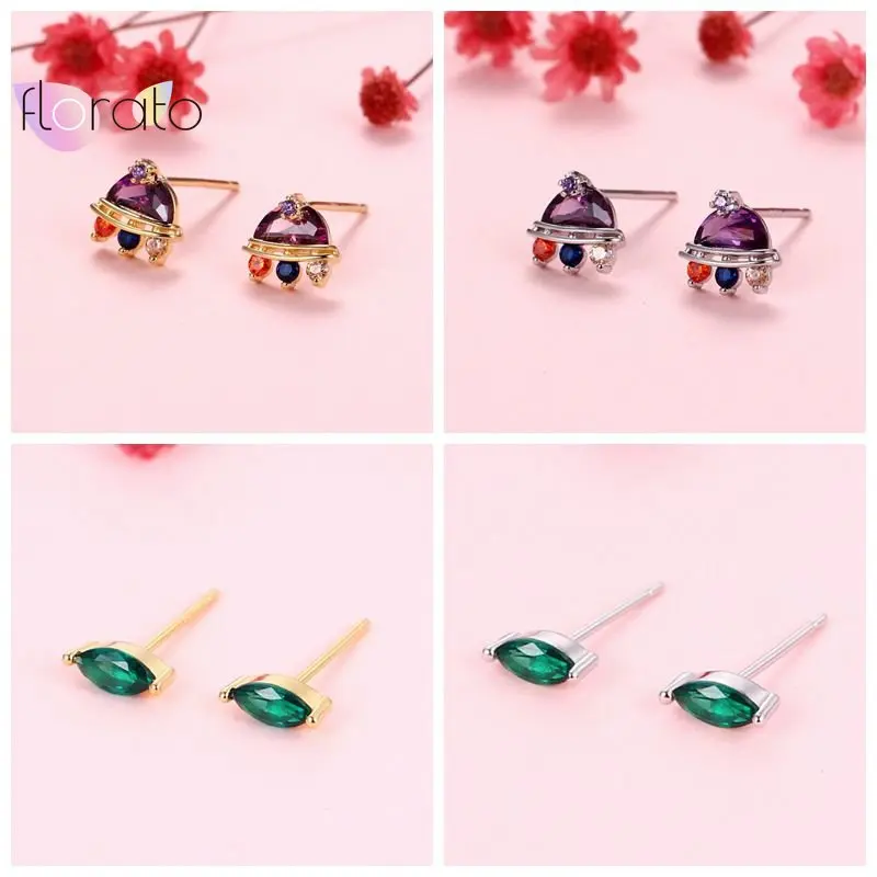 925 Sterling Silver Korean Fashion Purple Green Crystal Earring Personality Cold Wind Color Treasure Earring Temperament Jewelry
925 Sterling Silver Korean Fashion Purple Green Crystal Earring Personality Cold Wind Color Treasure Earring Temperament Jewelry