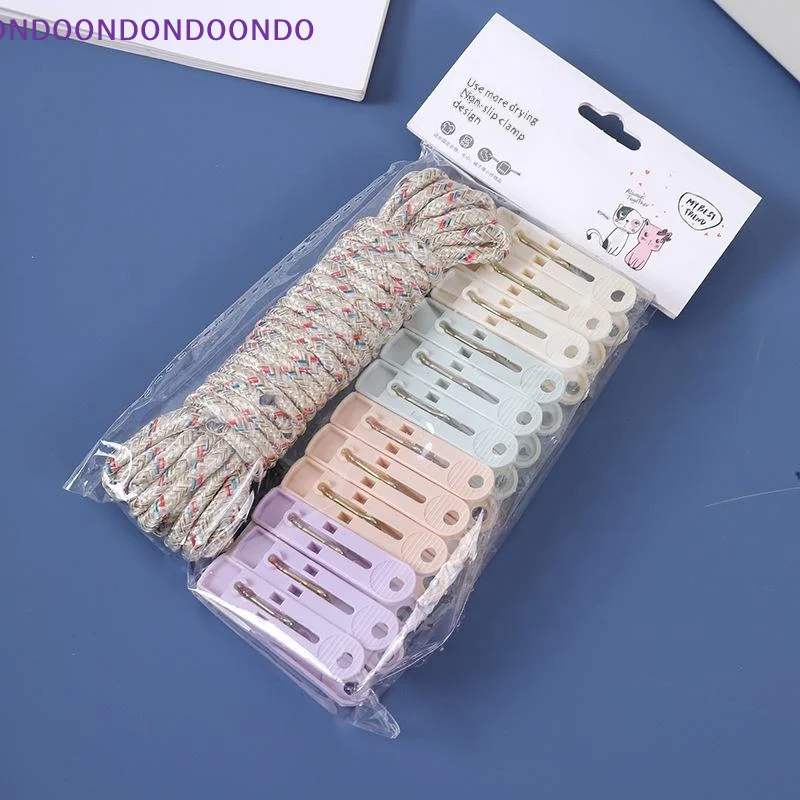 12 Colorful Clothesline Clips with Windproof Rope Set Durable Pegs for Laundry Balcony and Outdoor Drying
12 Colorful Clothesline Clips with Windproof Rope Set Durable Pegs for Laundry Balcony and Outdoor Drying