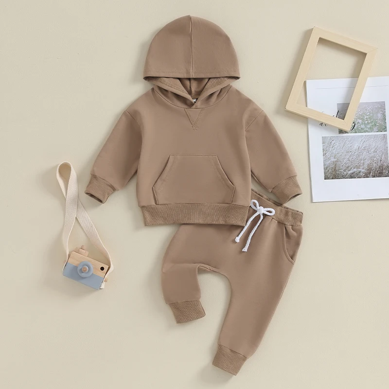 Toddler Baby Boy Girl Outfit Solid Color Long Sleeve Hoodie Sweatshirt Sweatpants Set 2Pcs Fall Winter Clothes
Toddler Baby Boy Girl Outfit Solid Color Long Sleeve Hoodie Sweatshirt Sweatpants Set 2Pcs Fall Winter Clothes