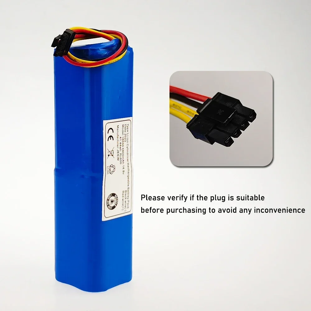 14.8V 4S2P 6800mAh Battery pack ,Replacement For XiaoMi Lydsto R1 Roidmi Eve Viomi S9 Dreame D9 Robot Vacuum Cleaner battery
14.8V 4S2P 6800mAh Battery pack ,Replacement For XiaoMi Lydsto R1 Roidmi Eve Viomi S9 Dreame D9 Robot Vacuum Cleaner battery