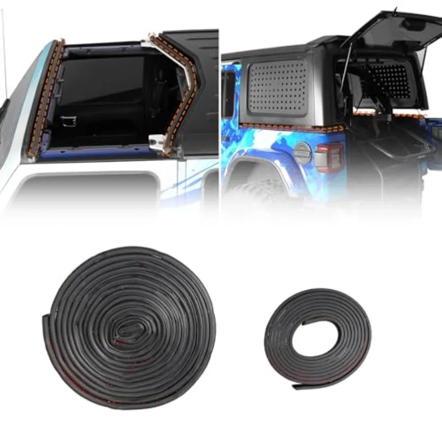 Hardtop Seal Kit Weatherstrip Soundproof Rubber Sealing Strips for 2007-2026 Jeep Wrangler JK JL Unlimited 4-Door Hardtop and 2
Hardtop Seal Kit Weatherstrip Soundproof Rubber Sealing Strips for 2007-2026 Jeep Wrangler JK JL Unlimited 4-Door Hardtop and 2