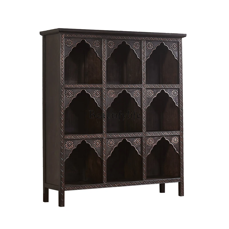 Thai Bogu frame Duobao Pavilion solid wood Chinese tea shelf entrance tea room storage display cabinet
Thai Bogu frame Duobao Pavilion solid wood Chinese tea shelf entrance tea room storage display cabinet