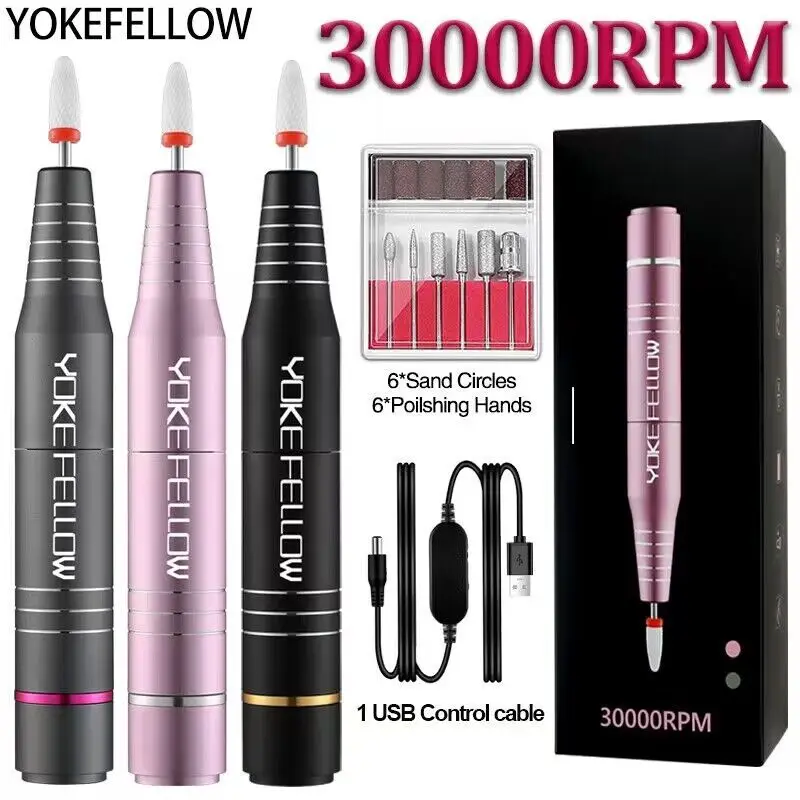 Strong 30000RPM Electric Nail Drill Machine For Manicure Milling Cutter Set For Gel Polishing Nail Drill Pen Salon Nail Art Tool
Strong 30000RPM Electric Nail Drill Machine For Manicure Milling Cutter Set For Gel Polishing Nail Drill Pen Salon Nail Art Tool
