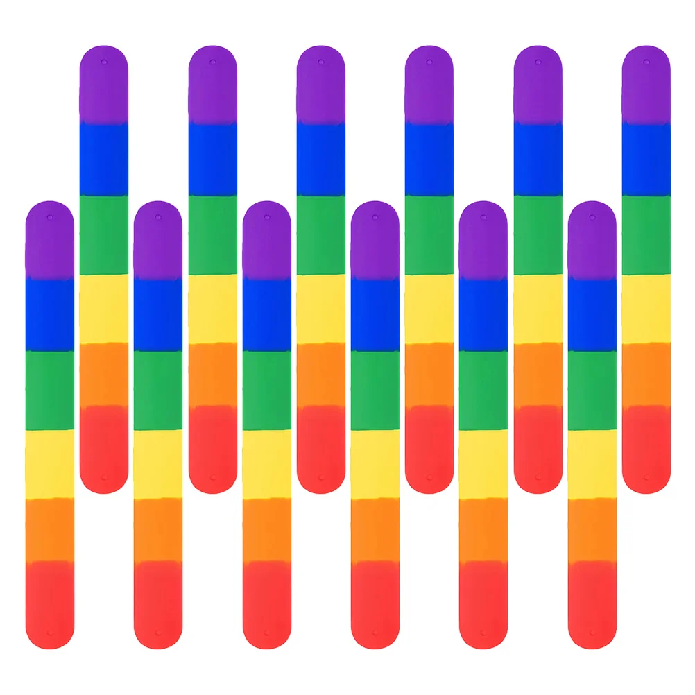 12Pcs Silicone Slap Bracelet Rainbow Vibrant Colorful Kids Birthday Party Favors Gay Pride Wristbands Bulk Slap Bracelet
12Pcs Silicone Slap Bracelet Rainbow Vibrant Colorful Kids Birthday Party Favors Gay Pride Wristbands Bulk Slap Bracelet