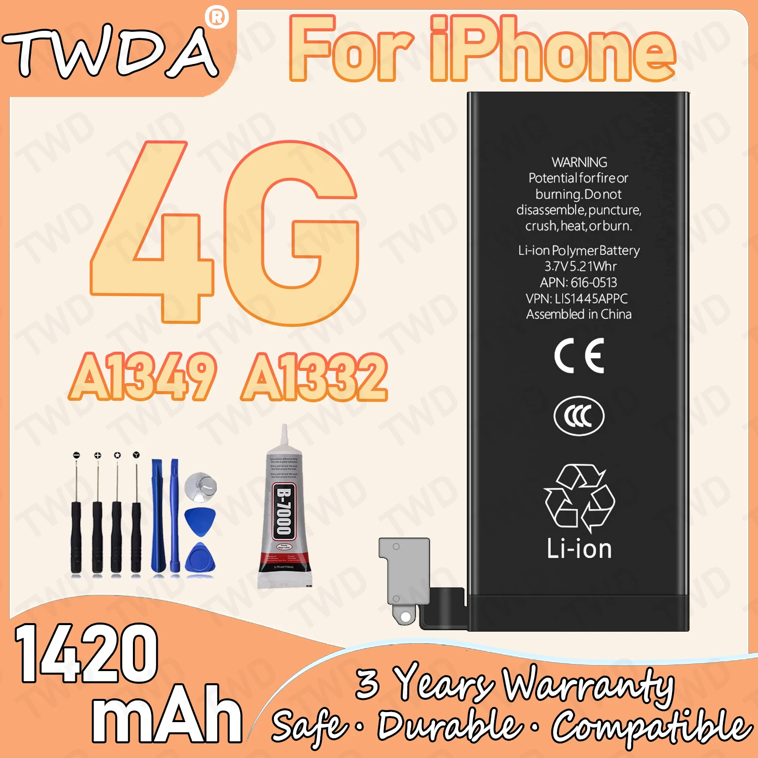 LIS1445APPC Large capacity 1420mAh Battery For iPhone 4G/A1349/A1332 Batteries New High Quanlity+Free Tools
LIS1445APPC Large capacity 1420mAh Battery For iPhone 4G/A1349/A1332 Batteries New High Quanlity+Free Tools