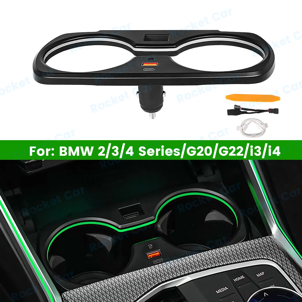 11 Colors LED Cup Holder Frame AmbientLight Car Lnterior Mouldings For BMW2020-2024 3 series/4 series i3 i4 Decorative Lights
11 Colors LED Cup Holder Frame AmbientLight Car Lnterior Mouldings For BMW2020-2024 3 series/4 series i3 i4 Decorative Lights