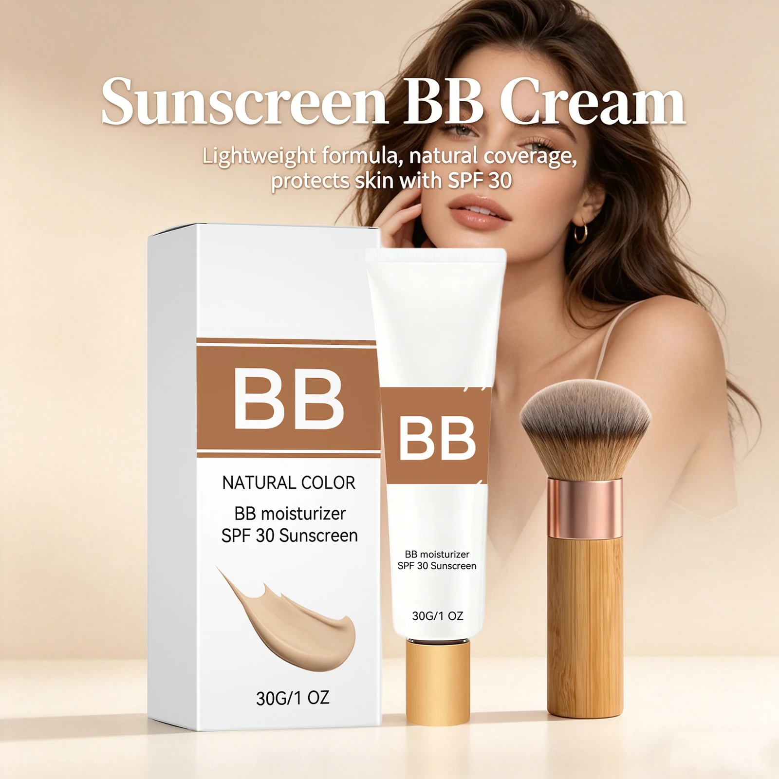 Sunscreen BB Cream Cover Face Fine Lines Prevent Sun Burn Brightening Skin Concealer Liquid Foundation Makeup Kit SPF 30 PA +++
Sunscreen BB Cream Cover Face Fine Lines Prevent Sun Burn Brightening Skin Concealer Liquid Foundation Makeup Kit SPF 30 PA +++