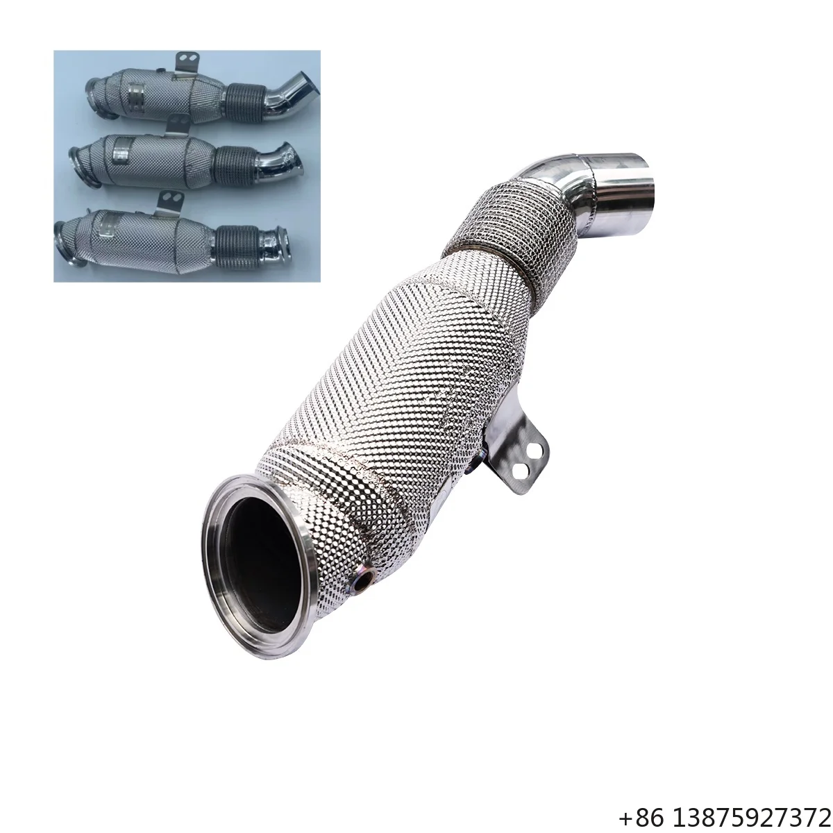 High Flow Stainless Steel Exhaust Downpipe with Heat Shield for M140i M240i M340i M440i 540i 740i 840i X5 X6 X7 Z4 B58
High Flow Stainless Steel Exhaust Downpipe with Heat Shield for M140i M240i M340i M440i 540i 740i 840i X5 X6 X7 Z4 B58
