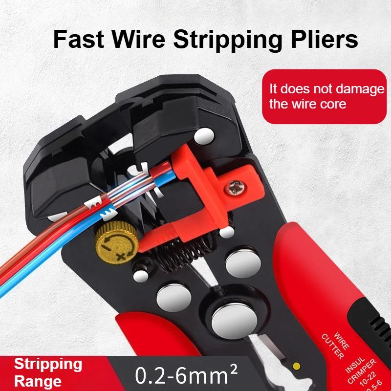 Саморегулирующийся резак для зачистки проводов, ручной инструмент, плоскогубцы для зачистки проводов, резки, обжима 10-24 AWG (0,2-6,0 мм2)
Саморегулирующийся резак для зачистки проводов, ручной инструмент, плоскогубцы для зачистки проводов, резки, обжима 10-24 AWG (0,2-6,0 мм2)