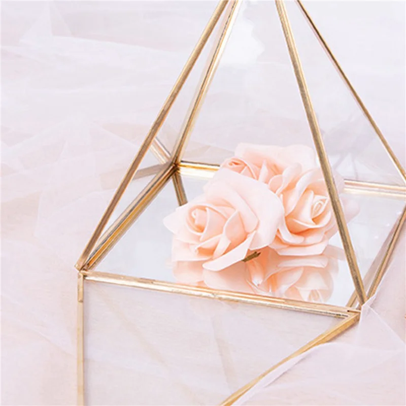 3X Glass Jewelry Box Golden Geometric Decorative Box Geometric Glass Pyramid Ring Holders For Wedding Birthday Gift S
3X Glass Jewelry Box Golden Geometric Decorative Box Geometric Glass Pyramid Ring Holders For Wedding Birthday Gift S