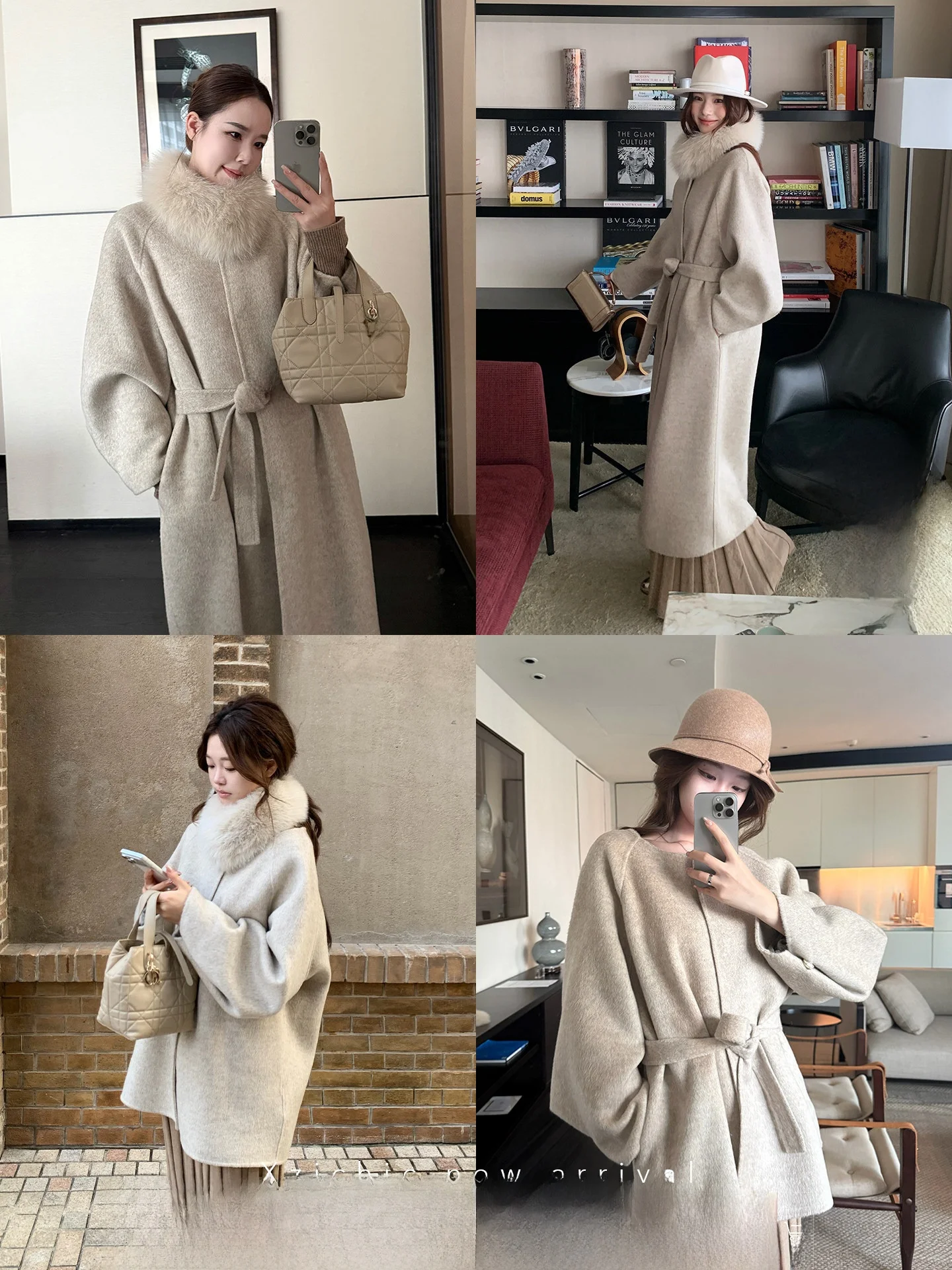 Xzichic Ele Long Woolen Coat with Real Fur Collar Camel down Women's Double-Sided Tweed Jaet Thi Winter Outerwear
Xzichic Ele Long Woolen Coat with Real Fur Collar Camel down Women's Double-Sided Tweed Jaet Thi Winter Outerwear