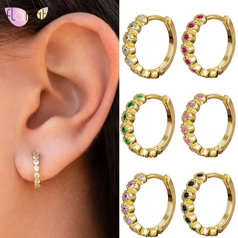 925 Sterling Silver Ear Needle Exquisite Simple Zircon Circle Earrings Women's Casual Fashion Party Earrings Accessories Gift
925 Sterling Silver Ear Needle Exquisite Simple Zircon Circle Earrings Women's Casual Fashion Party Earrings Accessories Gift