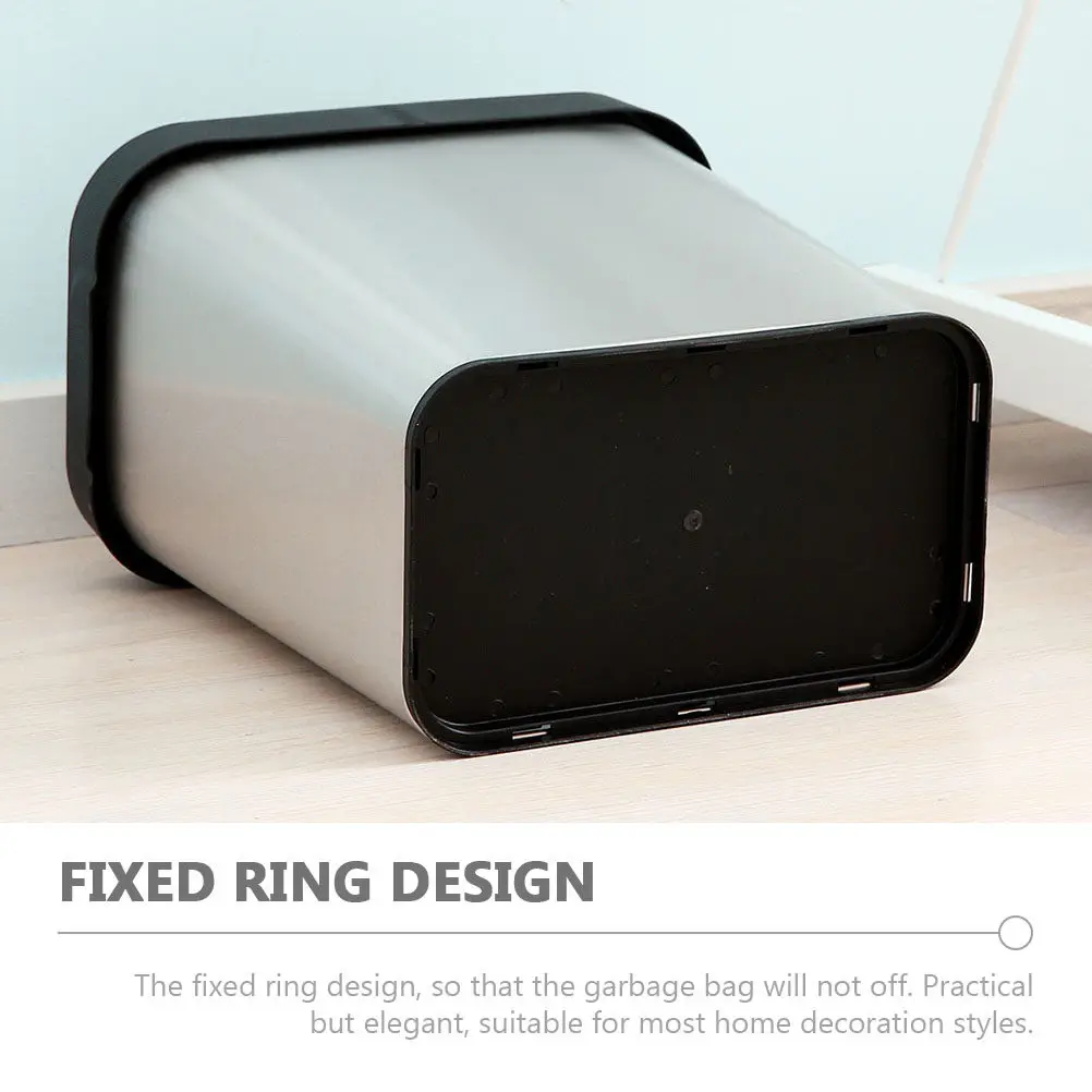 Stainless Steel Trash Can Rectangle Compact Design Saves Space Fixed Ring Secures Bag Home Office Hotel Restaurant Waste
Stainless Steel Trash Can Rectangle Compact Design Saves Space Fixed Ring Secures Bag Home Office Hotel Restaurant Waste