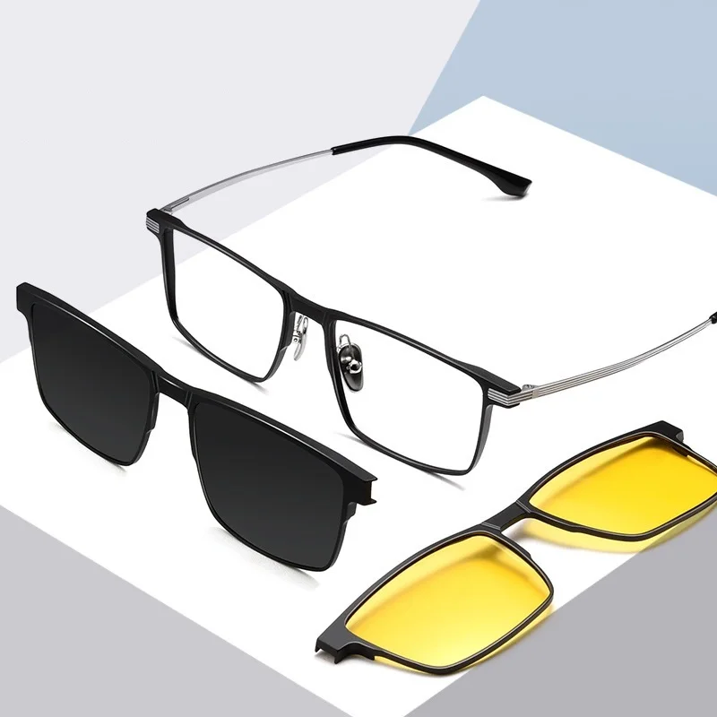 COHK 3 In 1 Custom Men Women Polarized Sunglasses Magnetic Aluminum Sun Glasses Clip Magnet Clip On Prescription Eyeglass Frames
COHK 3 In 1 Custom Men Women Polarized Sunglasses Magnetic Aluminum Sun Glasses Clip Magnet Clip On Prescription Eyeglass Frames