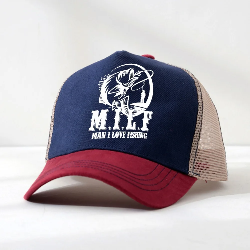 MILF Man I Love Fishing Baseball Cap Summer cool mesh breathable Visors Hats Men Outdoor Adjustable Fit Hats Cap
MILF Man I Love Fishing Baseball Cap Summer cool mesh breathable Visors Hats Men Outdoor Adjustable Fit Hats Cap