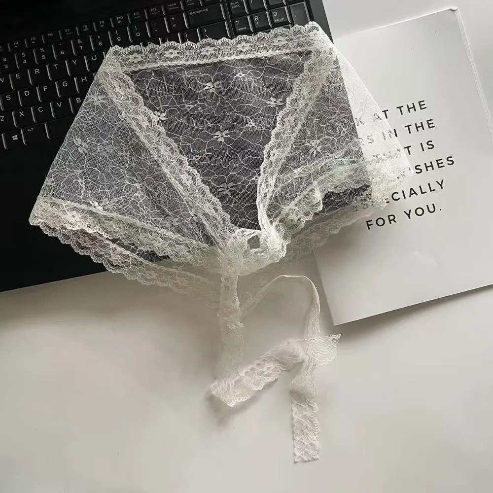 Elegant White Woven Floral Lace Hair Scarf Wraps Sweet Retro Triangle Headscarf Breathable Hair Band Photo
Elegant White Woven Floral Lace Hair Scarf Wraps Sweet Retro Triangle Headscarf Breathable Hair Band Photo
