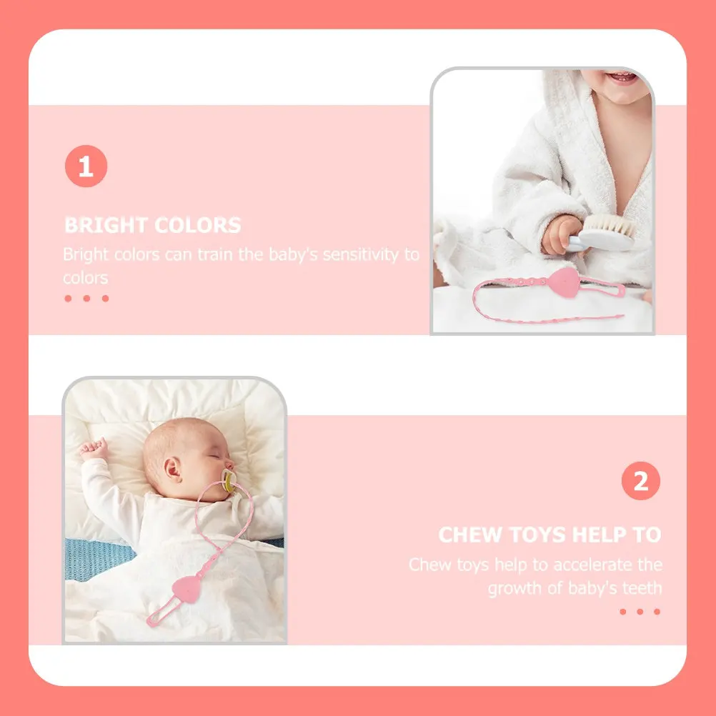 2Pcs Stretchable Pacifier Safety Strap Silicone Teether Holder for Baby Pacifiers Bottles Comforters Adjustable Buttonhole
2Pcs Stretchable Pacifier Safety Strap Silicone Teether Holder for Baby Pacifiers Bottles Comforters Adjustable Buttonhole