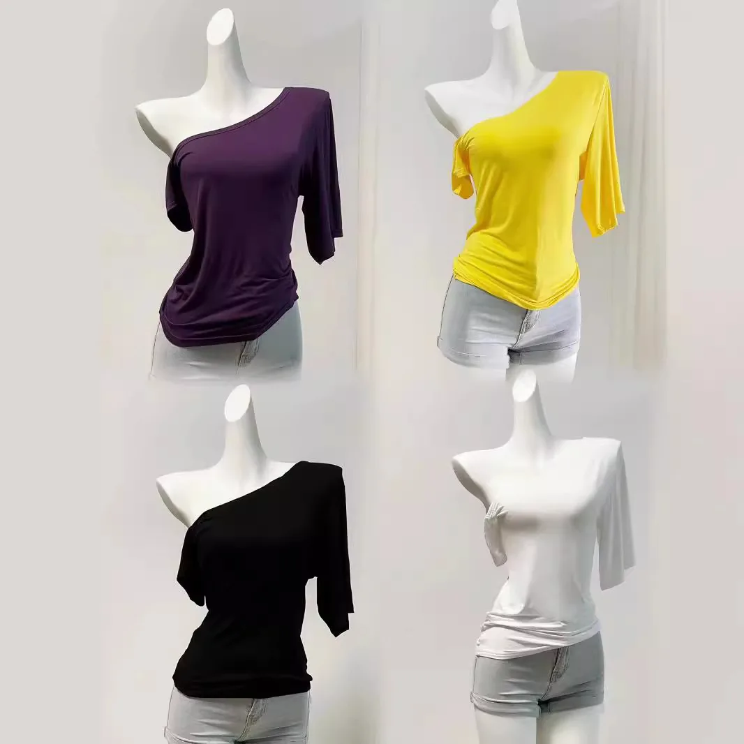2024 T-Shirt Top Undercover Off Short Sleeve Sexy Loose Look Thin Slant Shoulder Irregular Pure Desire
2024 T-Shirt Top Undercover Off Short Sleeve Sexy Loose Look Thin Slant Shoulder Irregular Pure Desire