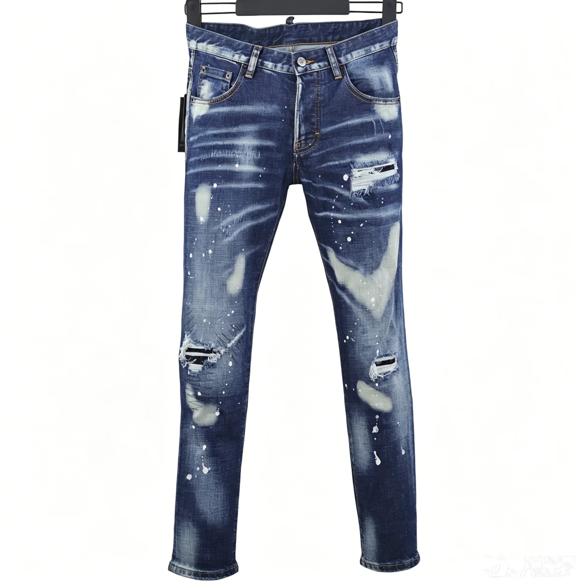 9837 Four Seasons New Men's Jeans Washed Ripped Patch Paint Hot Drilling Trendy Men's Blue Leg Jeans Men
9837 Four Seasons New Men's Jeans Washed Ripped Patch Paint Hot Drilling Trendy Men's Blue Leg Jeans Men