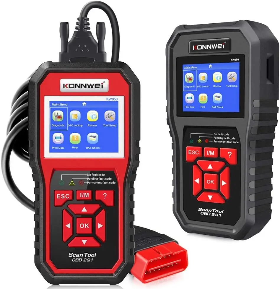 2Packs KW850 Professional OBD2 Scanner Auto Code Reader (Red + Black)