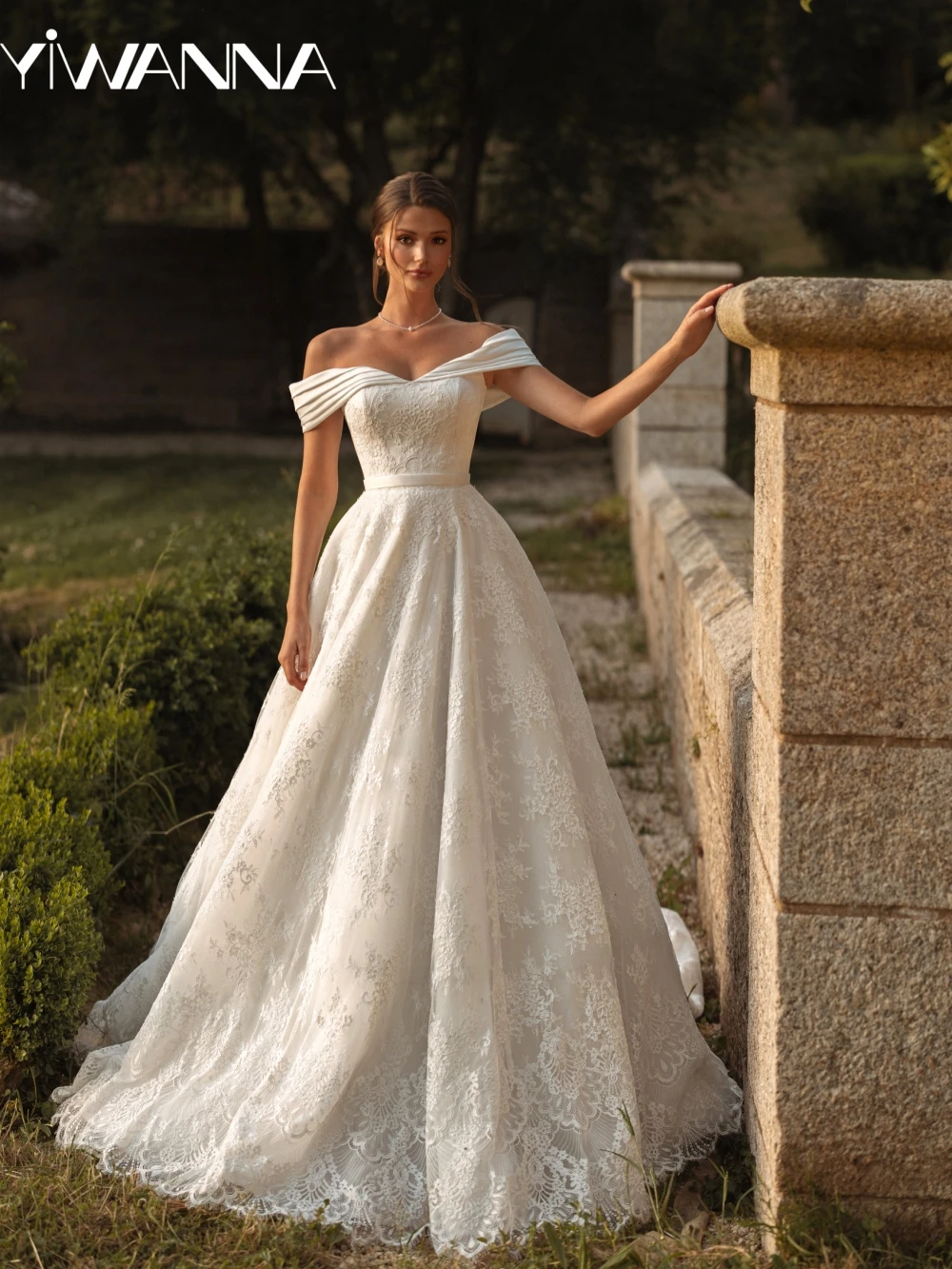 New Arrival Elegant A-line Lace Long Wedding Dress Romantic Off Shoulder Bridal Gown Customized Exquisite Dresses For Bride
New Arrival Elegant A-line Lace Long Wedding Dress Romantic Off Shoulder Bridal Gown Customized Exquisite Dresses For Bride