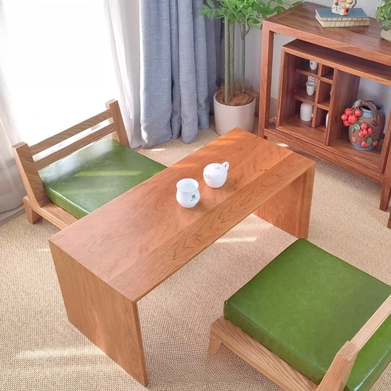 Japanese-style solid wood household tea table bay window small tea table Kang Ji platform
Japanese-style solid wood household tea table bay window small tea table Kang Ji platform