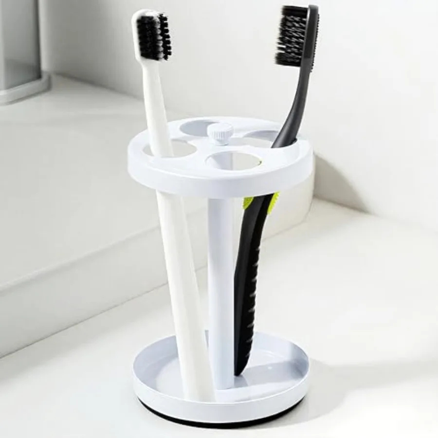 Stainless Toothbrush Holder Stand: Rustproof Bathroom Countertop Organizer, 4 Ventilated Slots Hold Manual Toothbrushes, Razor
Stainless Toothbrush Holder Stand: Rustproof Bathroom Countertop Organizer, 4 Ventilated Slots Hold Manual Toothbrushes, Razor