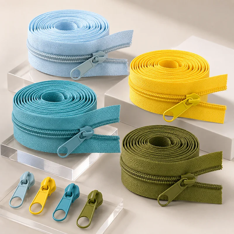 5/10/20M 3#5# Nylon Zipper Tape with Sliders Color Coil Zip Roll for Bags Clothes Closure Sewing Repair Kit Accessories Set DIY
5/10/20M 3#5# Nylon Zipper Tape with Sliders Color Coil Zip Roll for Bags Clothes Closure Sewing Repair Kit Accessories Set DIY