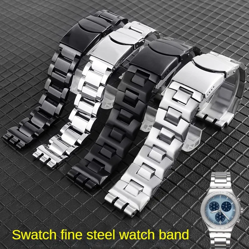 Stainless steel watch strap for men and women, suitable for Swatch YGS749G notch stainless steel 17 19 23mm
Stainless steel watch strap for men and women, suitable for Swatch YGS749G notch stainless steel 17 19 23mm