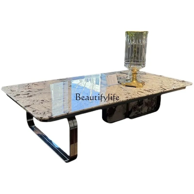 Light luxury coffee table living room villa high-end luxury marble rectangular coffee table
Light luxury coffee table living room villa high-end luxury marble rectangular coffee table