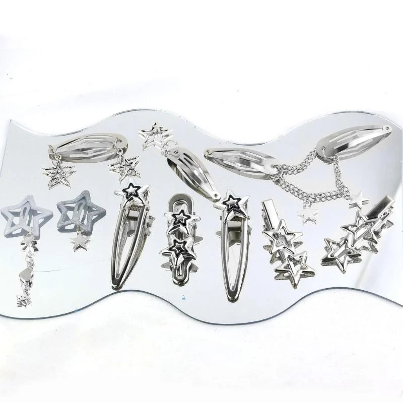 10pcs Stylish Silver Hairpin Trendy Hair Clip Casual Wear Hair Barrettes for Women and Children 15UB
10pcs Stylish Silver Hairpin Trendy Hair Clip Casual Wear Hair Barrettes for Women and Children 15UB
