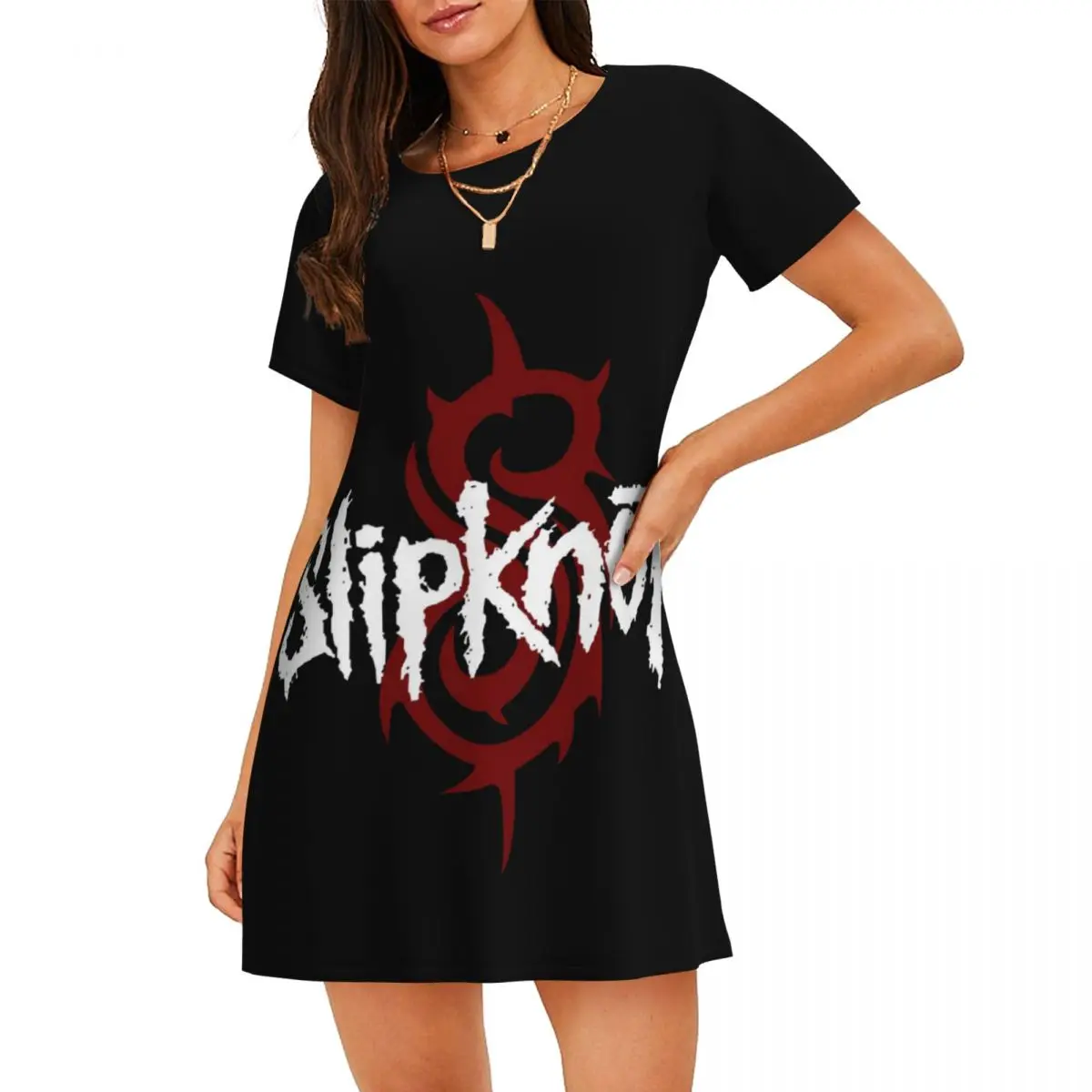 Женская ночная рубашка Slipknots Rock Roll Band с коротким рукавом, ночная рубашка в стиле хэви-метал, музыкальная ночная рубашка, одежда для сна с короткими рукавами
Женская ночная рубашка Slipknots Rock Roll Band с коротким рукавом, ночная рубашка в стиле хэви-метал, музыкальная ночная рубашка, одежда для сна с короткими рукавами